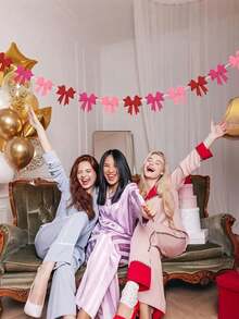 12 buc/set coroană cu fundă din fetru multicolor - decor coroană cu fundă DIY, coroană cu fundă 3D, decor de Crăciun roz, decor de petrecere cu fundă roz, ornament artistic agățat, potrivit pentru decorul casei și al petrecerii, coroană de ziua de naștere, decor de nuntă, agățat de perete, creativitate nesfârșită, asamblare DIY manual, aplicabil pentru Paște, Ziua Mamei (necesită auto-asamblare) - Multicolor - Vizualizare 1