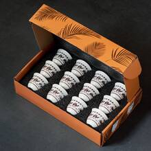 6/12 Pcs Camel Print Tea Cups Set, High-Quality Ceramic Coffee Cups, Mini Espresso Cup Set-Great For Ramadan Iftar, Eid Gifts, Parties And Majlis Serving - Multicolor - View 3