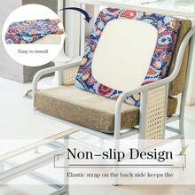 Newwiee 8Pcs Patio Cushion Covers Stretch Outdoor Cushion Cover Replacement For Patio Furniture Sofa Couch Slipcovers, Soft Flexibility Washable Furniture Protector(Waterproof Paisley,Vivid Color),One-Size,VividColorWaterproofPaisley - 鮮豔色彩防水佩斯利 - 查看 6