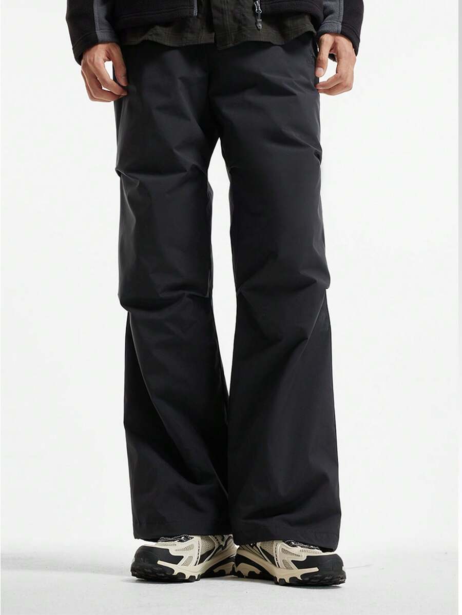 CAMEL CROWN Men's Cold-Weather Down-Filled Trousers, Suitable For Wearing As Outerwear Or Innerwear, Straight-Leg Workwear, Outdoor Hiking Trousers - Phantom Black - View 1