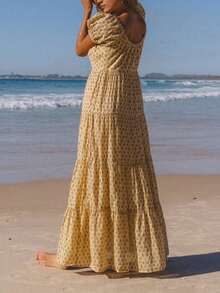 Brighten Up Your Wardrobe With Our Yellow Summer Dress - Available In S, M, L Sizes - Yellow - View 3
