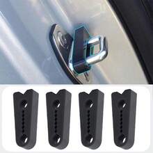 4pcs Car Door Shock Absorbing Pads, Door Lock, Sound Insulation, Quiet Cushion, Car Door Anti-Collision Strip Shock-Absorbing Gasket, Sound Insulation, Reduce Door Squeaking Noise, Reduce Door Lock Impact And Body Friction Caused By Sealing Ring - Multicolor - View 2