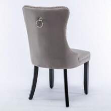 Dining Chairs - 灰色 + 天鵝絨 + 泡沫 - 查看 6