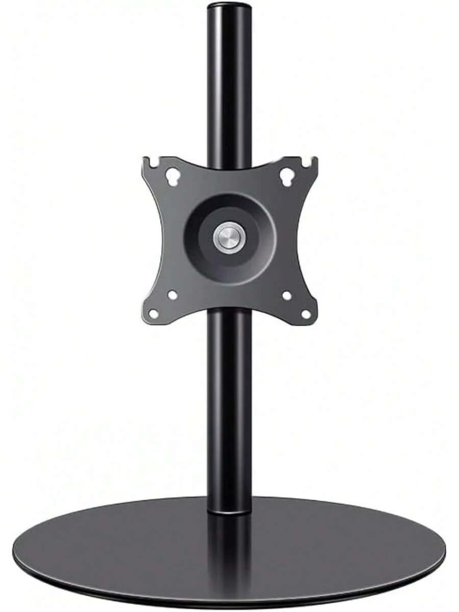 Soporte Escritorio Independiente para Monitor Computadora LCD Individual,Elevador para Pantalla 14 a 27 Pulgadas con,Altura Ajustable,Rotación,Sostiene una Pantalla Hasta 8Kg (Negro) - Negro - Ver 1