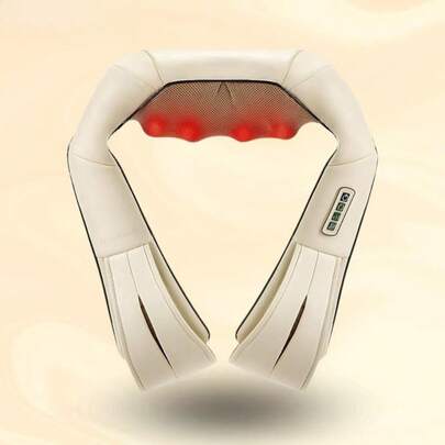 Neck And Back Massager With Heat Function 8 Kneading Nodes Adjustable Speeds 15-Minute Auto-Shutoff Faux Leather Lightweight Daily Use ThanksgivingGift TikTokshopblackfriday