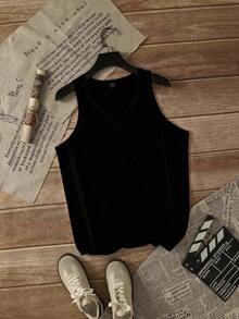 白色宽松运动背心，女士夏季款 - 黑色 - 查看 4