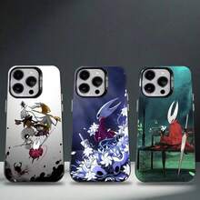 Funda de Teléfono H-Hollow Knight S-Silksong para 17,16,15,14,13,12,11,Pro,Max,Plus,E, Cubierta Negra de TPU - z3 - Ver 1