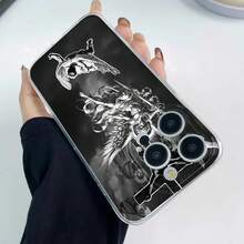 Estuche para teléfono de TPU artístico con diseño de ángel y cruz compatible con estuches para teléfonos ,  17,  16 Pro Max,  15 Pro Max,  13 y  12 Hecho de material de TPU, brinda protección contra impactos y caídas Un regalo considerado para familiares, amigos, amantes, novios / novias y Navidadfundas ,fundas graciosas,funda celular,funda , 13,fundas  17 pro,fundas celular,fundas para  17, 13 funda,fundas hombre,funda  15 promax,funda  16 promax - transparente - Ver 3