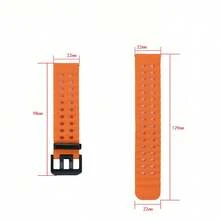 1 pieza Correa de reloj de silicona de unicolor y transpirable de 22 mm con doble hebilla, compatible con Samsung/Watch Series - Multicolor - Ver 4