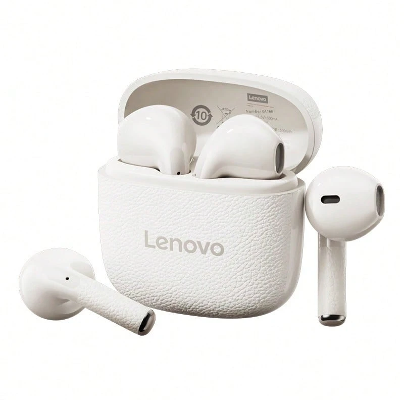 Lenovo 联想 EA166 蓝牙 5.4 耳机：高品质音效、智能超清晰通话降噪、IPX5 防水防汗等级、超低延迟。 - 櫻花白 - 查看 1