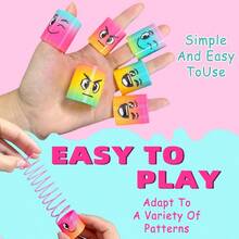 12/24/36/60个装彩虹派对小礼物，迷你塑料玩具，随机形状和颜色，减压弹簧玩具，适合作为男女生日礼物、嘉年华奖品、礼品袋填充物 - 彩色 - 查看 6