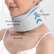 Collarín cervical ligero Collarín cervical | Estabilización cervical | Accesorios de oficina El material transpirable soporta eficazmente el peso de la cabeza Recordatorio de postura Adecuado para trabajos prolongados en la oficina o para ver la televisión - Gris Claro - Ver 5