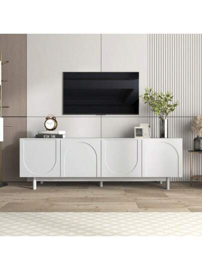 Moderne Wit TV St 175 38 56 Cm, Adjustable Insert, Lightweight Luxurious Flat Screen view 8