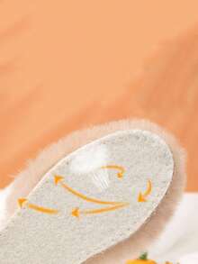 1 Pair Thickened Imitation Rabbit Fur Winter Soft Warm Cozy Padded Insoles - Brown - View 3