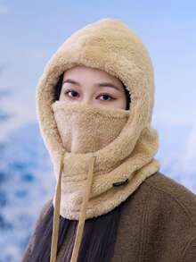 Balaclava Fleece Ski Mask For Men Women Winter Face Masks Windproof Hooded Scarf Cold Weather Hat Neck Warmer - A - View 10