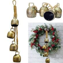 HAWTYXOTJHS Christmas Bells For Decoration Gold Vintage Bells Brass Christmas Bells For Door Garland Christmas Tree - Christmas Bell Gifts For Women - As Pic - View 1