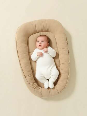 1pc Baby Muslin Nest Bed, Newborn Infant Bed, Cotton Anti-Startle Sleeping Pad, Newborn Baby Nest, Newborn Baby Bed Sheet