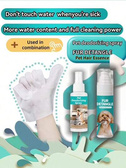 18 piezas/12 piezas/6 piezas Toallitas húmedas y guantes para mascotas que se pueden usar para limpiar gatos y perros sin lavar. Los guantes SPA son toallitas húmedas desechables. Las toallitas húmedas de limpieza con guantes para mascotas son suaves y fáciles de usar. Pueden eliminar olores y brindar cuidado de higiene para el pelo y la piel de gatos y perros