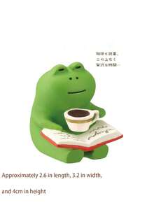 1pc Cute Cat Figurine, Creative Coffee Frog Decor Ornament, DIY Resin Crafts Decoration Room Decor Home Decor Ornaments Home Miniature Things - Multicolor - View 10