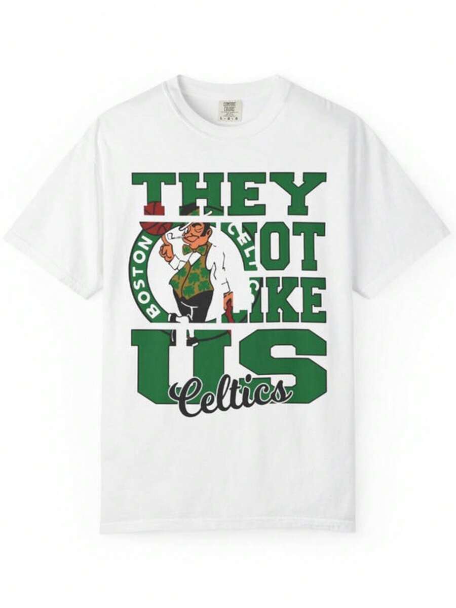 Celtics T-Shirt_ Unisex Sporty Tee For Basketball Fans - White - View 1