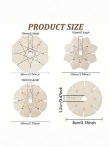 4件套编织机套装，木质花形圆盘手链编织机，编织工具，串珠线轴，礼品，友谊手链制作，编织绳及配件，日本绳结编织用品，DIY珠宝制作，手工用品，精密编织工具，轻便编织配件，珠宝制作工具，珠宝制作者，适合DIY爱好者