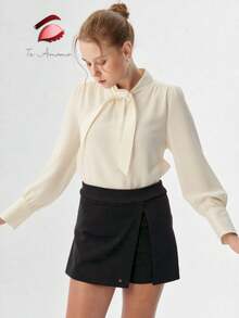 I LOVE YOU Casual Short Skirt Wrap Modern Style