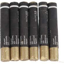 Tgoon 6 Piezas Pasteles Al óleo, Crayones de Grado Artista Pequeños, Portátiles, Pasteles Metálicos Multiusos para Manualidades, Fáciles de Mezclar (Oro) - 1 - Ver 2