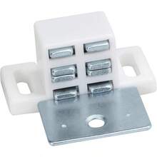 Rok Hardware Heavy Duty 15 lb High Magnetic Catch White/Nickel 10 Pack - como en la foto - Ver 2