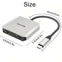 USB C To HDMI Docking Station,3-In-1 4K Adapter With 87W Power Delivery,Thunderbolt 3/4,Aluminum,Portable,Plug And Play,For Laptop/Desktop/Tablet/Phone/Projector.Office Supplies,Gaming Gadget - Silver - View 11