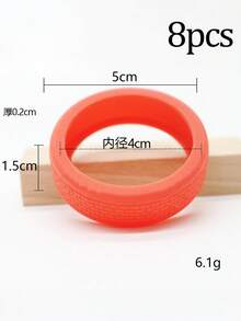8个硅胶行李箱轮保护套，静音减震轮套，运动风格旅行配件 - 易于安装和清洁（直径5厘米） - 彩色 - 查看 13