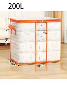 1pc Transparent Mesh Quilt Storage Bag, Large Capacity Transparent Quilt Storage Bag, Reinforced Handles, Suitable For Clothes, Bedding, Moving, And Cargo Storage; Waterproof Material; Beautifies Wardrobe; Large Capacity Foldable Household Packing Bag; Clothes Storage, Bedroom Essentials, Travel Essentials Garment Bag Waterproof Bag Storage Bags Clothes Organizer Clothes Bag Packing Cubes Travel Organizer
