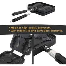 Forma Waffle En Forma De Taiyaki Pescado Molde Antiadherente, Taiyaki Pan, Molde Antiadherente Para Tartas Con Forma De Pescado De Doble Cara, Bandeja Para Hornear El Hogar Bricolaje Cocina Fiesta Postre - Negro - Ver 10