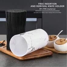 Kitchen Knife Block Holder - Multi-Functional Free Insert Plastic Storage Bucket For Home Use