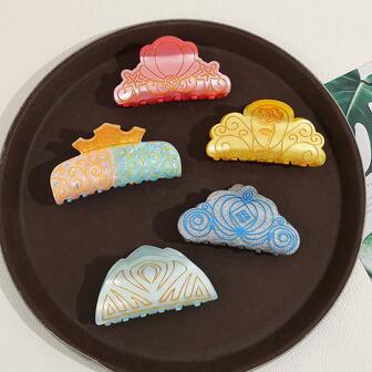 1PC/5PCS Elegant Crown Hair Claw -- A Multi-Functional Hair Accessory, Suitable For Securing Hair, Decorating Hairstyles, A New Style Accessory And Small Ornament, Ideal As A Valentine's Day Gift For Girlfriends.