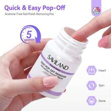 SAVILAND Advanced Series Quick Remove Acetone-Free Nail Polish Removing Pot 80ml - Clear - View 2