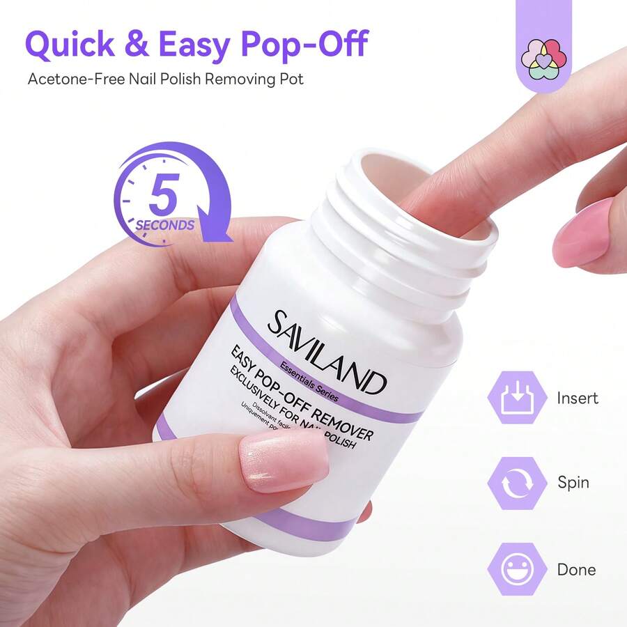 SAVILAND Advanced Series Quick Remove Acetone-Free Nail Polish Removing Pot 80ml - Clear - View 1