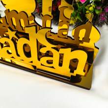 OUTANA A One-Piece Acrylic Castle Silhouette Festive-Themed Architectural Ornament, Suitable For Living Rooms, Bedrooms, Studies, Entryways, Side Tables, Dining Tables, And Event Reception Areas. - Multicolor - View 9