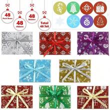 YQQ 48 Pcs Christmas Gift Card Holder Present Holder Boxes Christmas Gift Boxes Present Wrapping Envelopes With Ribbon And Tags For Holiday Xmas Fresh Style1269 - FreshStyle - View 3
