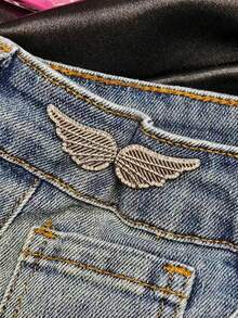 Women's Adjustable Denim Waistband - Removable Metal Buckle Waistband Adjuster, Silver, Easy To Install/Detach, Seamless And Fits Snugly On Skinny Jeans, Pants - Instantly Tighten Waist (No Sewing Required) - Silver - View 2