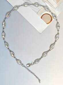 1 PC Fashionable And Elegant Rhinestone Hat Decoration Chain, Detachable Hat Chain, Suitable For Felt Hats And Denim Hats