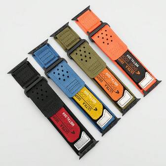 1 PIEZA Correa táctica de nailon resistente compatible con Apple Watch Ultra 3 Ultra 2 de 49mm, 45mm, 44mm, 42mm, 41mm, 40mm, 38mm, resistente al desgaste, pulsera compatible con Apple Watch Series 11, 10, 9, 8, 7, 6, 5, 4, 3, SE