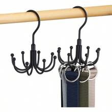 WSXC Belt Hanger Rotatable Belt Organizer For Closet Accessories Rack Space Saving Hanging Holder Storage Hook - màu đen - Xem 1