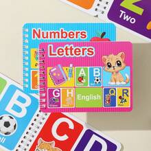 Lachilly 儿童字母数字学习卡片 学前儿童图片单词识别闪卡 早教学习玩具 家庭学习用品 - 彩色 - 查看 12