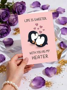 Funny Valentine's Day & Anniversary Card - Perfect For Boyfriend/Girlfriend/Wife/Husband | Friendship Thank You & Birthday Card - Cute Greeting Card: "Life Is Sweeter With You"-1PC - Multicolor - View 7