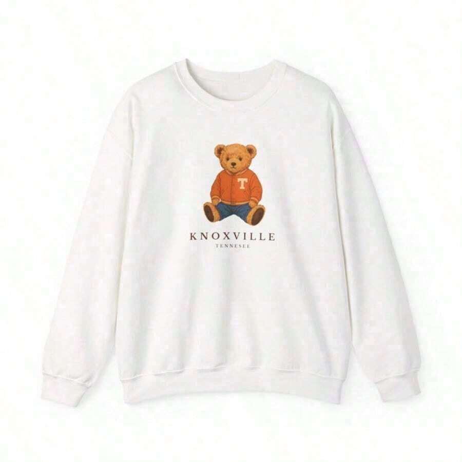 Christmas Outfit WomenTennessee Vintage Bear Crewneck |     Fall Layering, College Football, Tennessee Football, Unisex Graphic Tee, Vols, Knoxville, Dolly Partonwinter Clothes For WomenLoose And Comfortablethanksgiving Outfit Women - trắng - Xem 1
