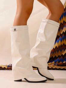 Women Mid-Calf Boots - Colored Velvet 528 - View 11
