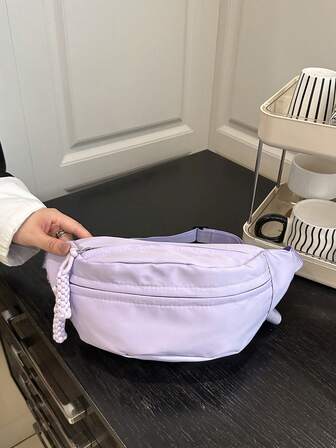 Nylon High Capacity Chest Bag/Waist Bag, Unisex For Daily, Sports, Running, Travel, Casual Use