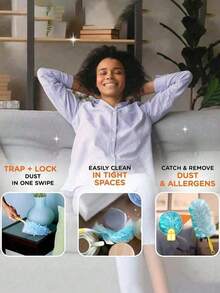 10/30pcs Disposable Dust Cleaner Refill Replacement - Easily Remove Dust From Electronics, Furniture, Blinds And Ceiling Fans - (Excluding Handle) - Cleaning Supplies, Cleaning Accessories - Multicolor - View 3