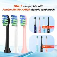 XZGB Replacement Brush Heads Compatible With 7am2m AM101/AM105 Sonic Electric Toothbrush - Medium Bristles Toothbrush Refills Compatible With 7am 2m 10 Count White - trắng - Xem 2