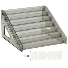 Transparent Storage Box Multi-Layer Cosmetics Storage Rack Nail Polish Eyeshadow Tray Display Rack Dresser Organizer Shelf, Multi-Functional Makeup Tools Storage Box - Multicolor - View 13